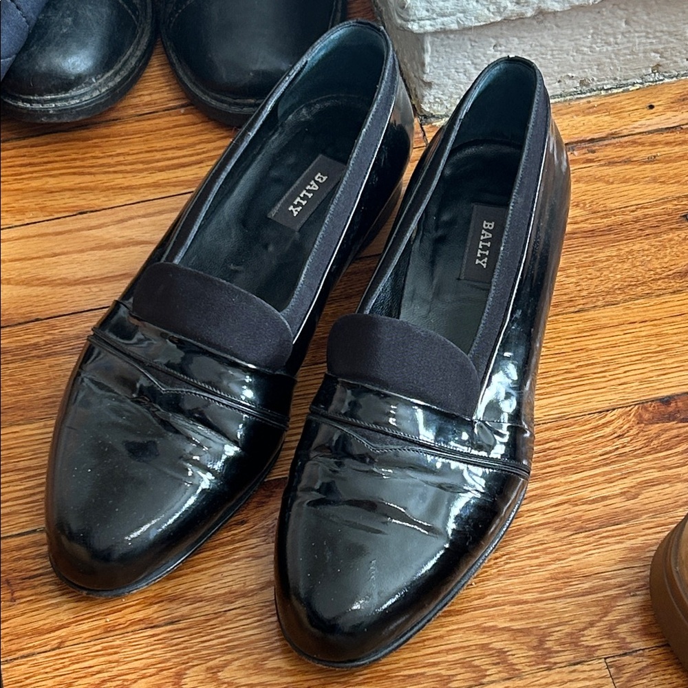 Bally Black Patent Leather Loafers